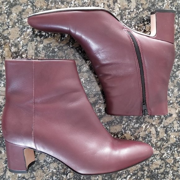 ๐ Burgundy leather booties - Picture 12 of 12